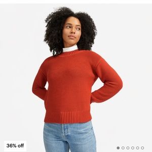 Link stitch crewneck sweater